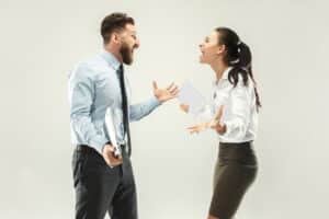 Winning success woman and man happy ecstatic celebrating being a winner